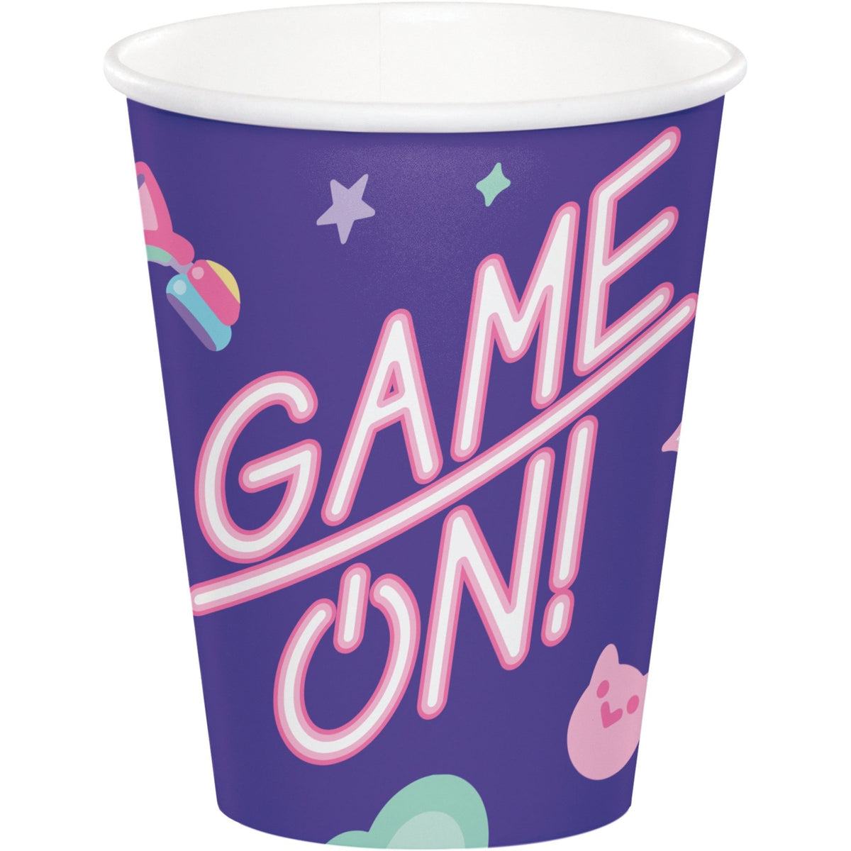 Purple &amp; Pink Game On Party Cups - Stesha Party