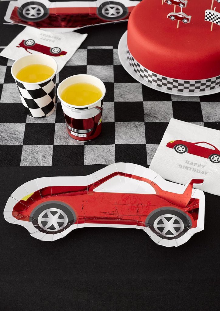 Race Car Party Paper Cups - Stesha Party - 1st birthday boy