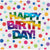 Rainbow Foil "Happy Birthday" Polka Dot Napkins - Stesha Party