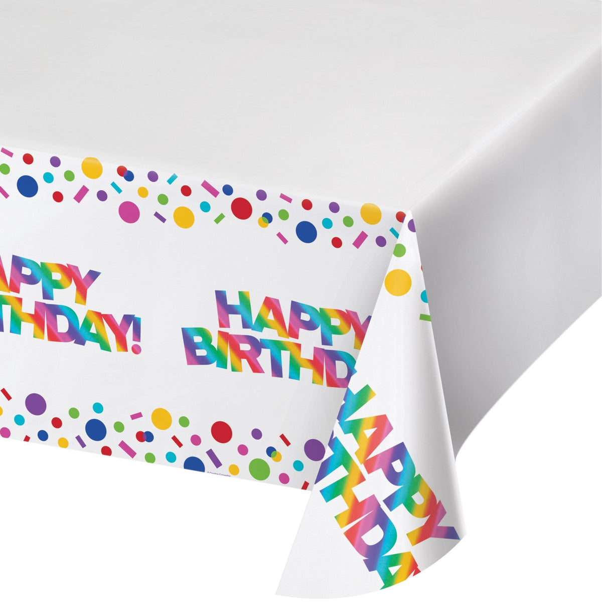 Rainbow &quot;Happy Birthday&quot; Tablecloth - Stesha Party