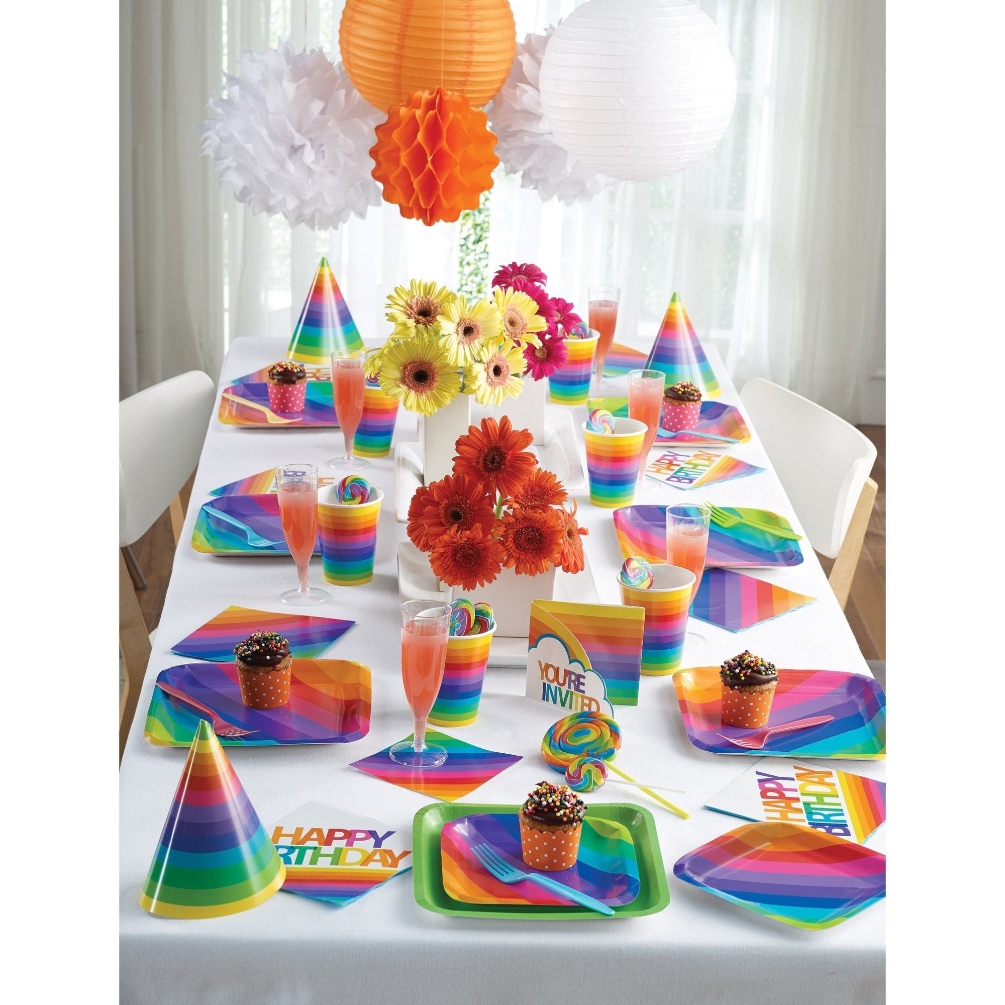 Rainbow Party Beverage Napkins - Stesha Party