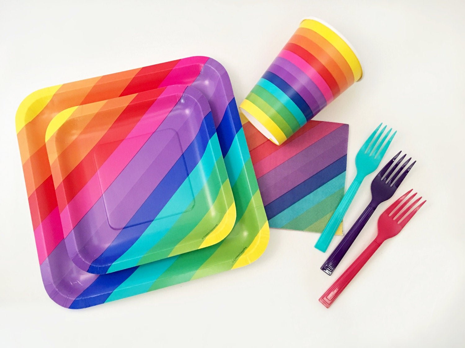 Rainbow Party Cups - Stesha Party