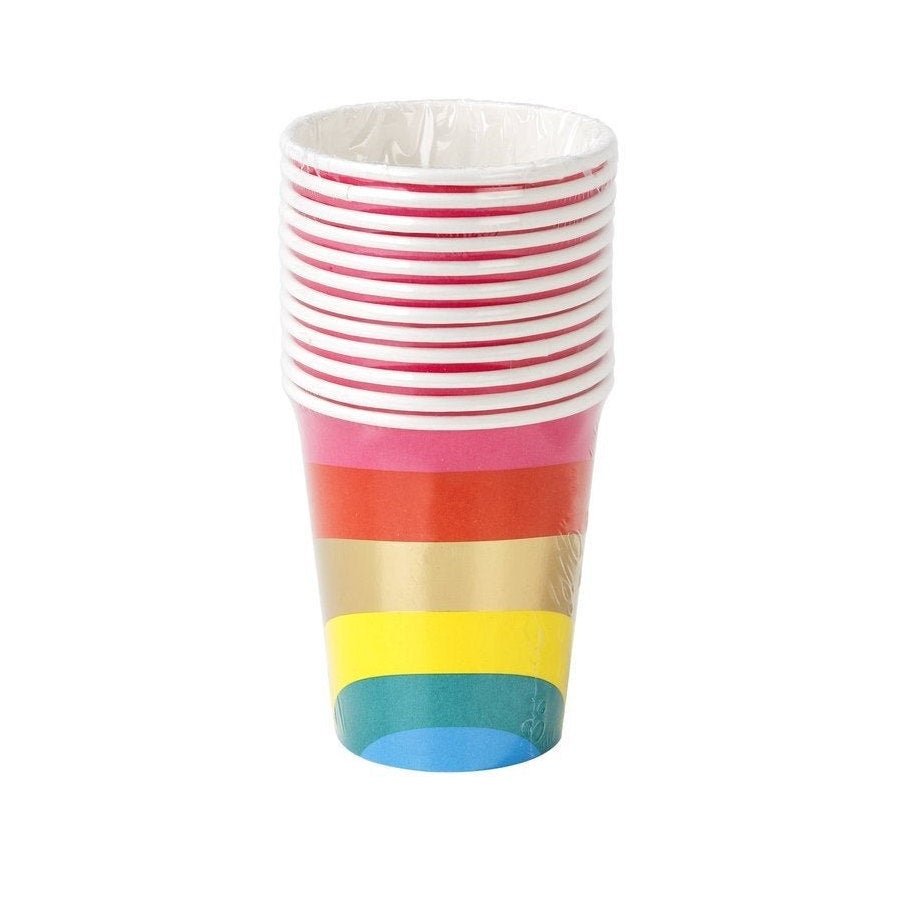 Rainbow Party Paper Cups - Stesha Party