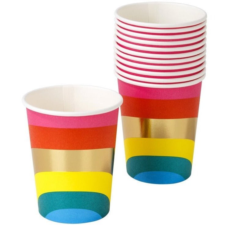 Rainbow Party Paper Cups - Stesha Party