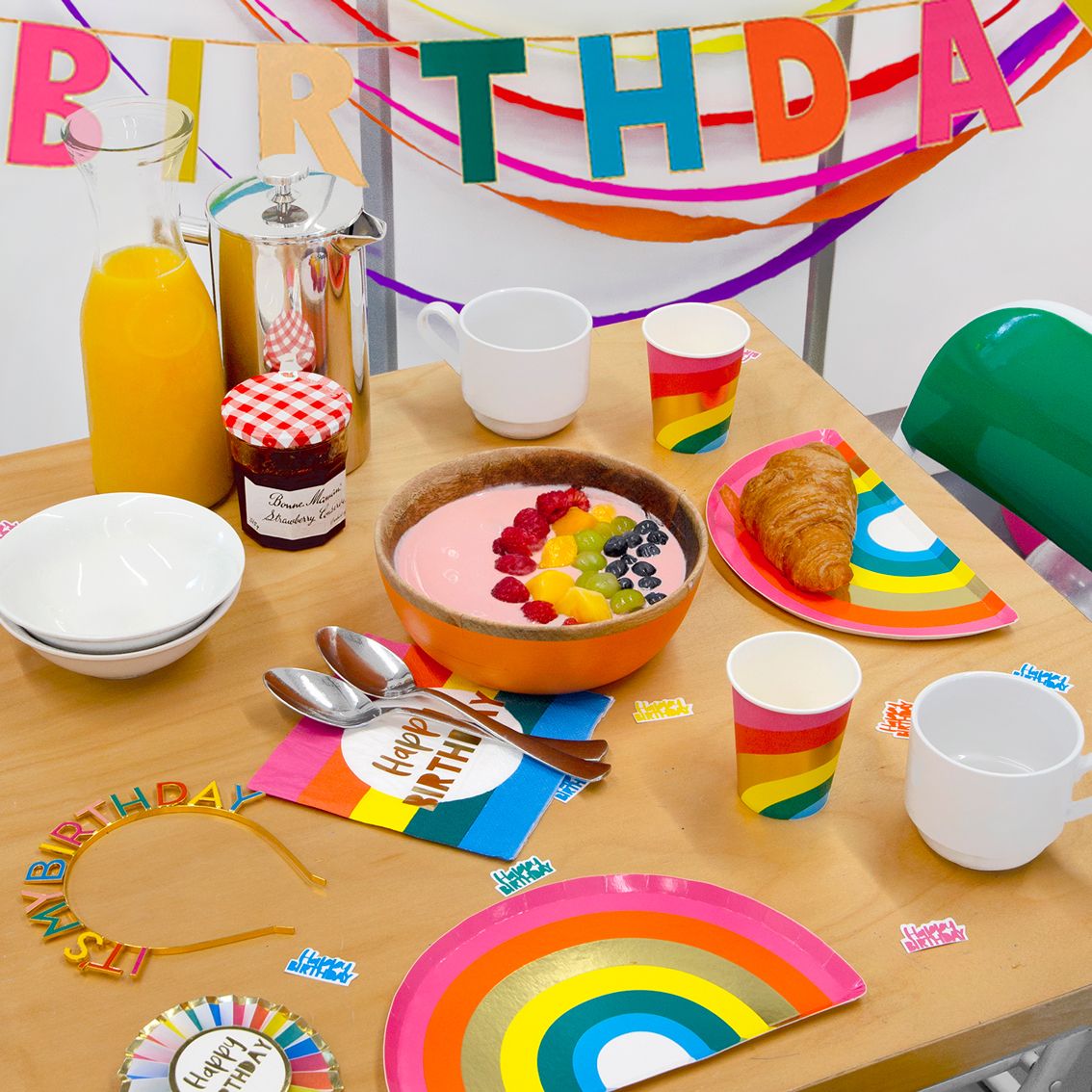 Rainbow Party Paper Cups - Stesha Party