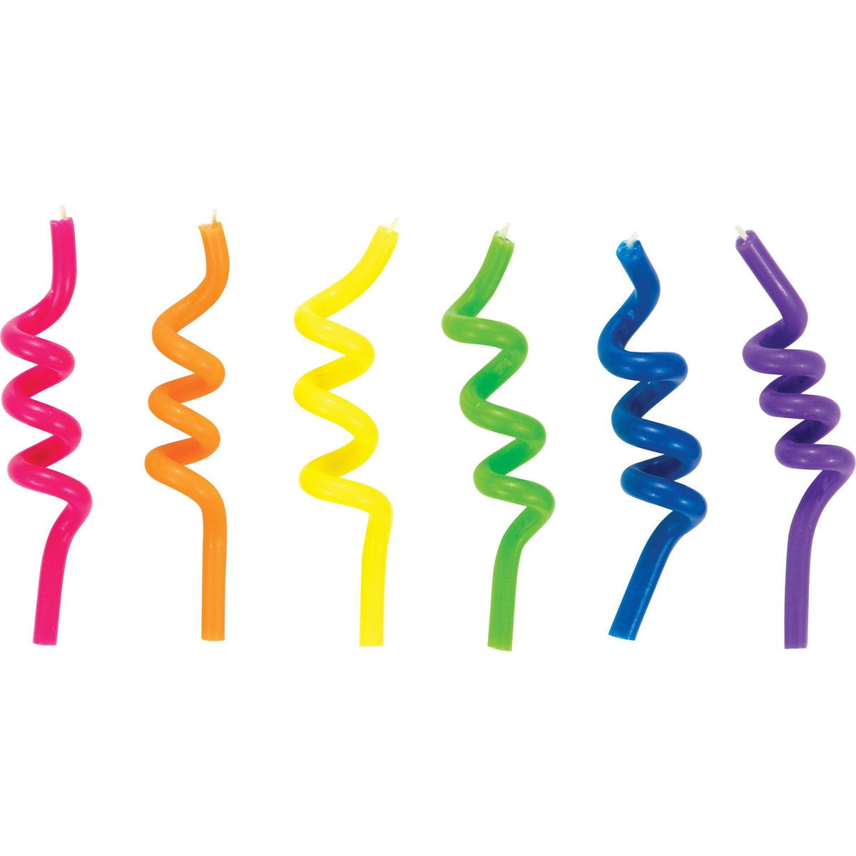 Rainbow Party Spiral Candles - Stesha Party