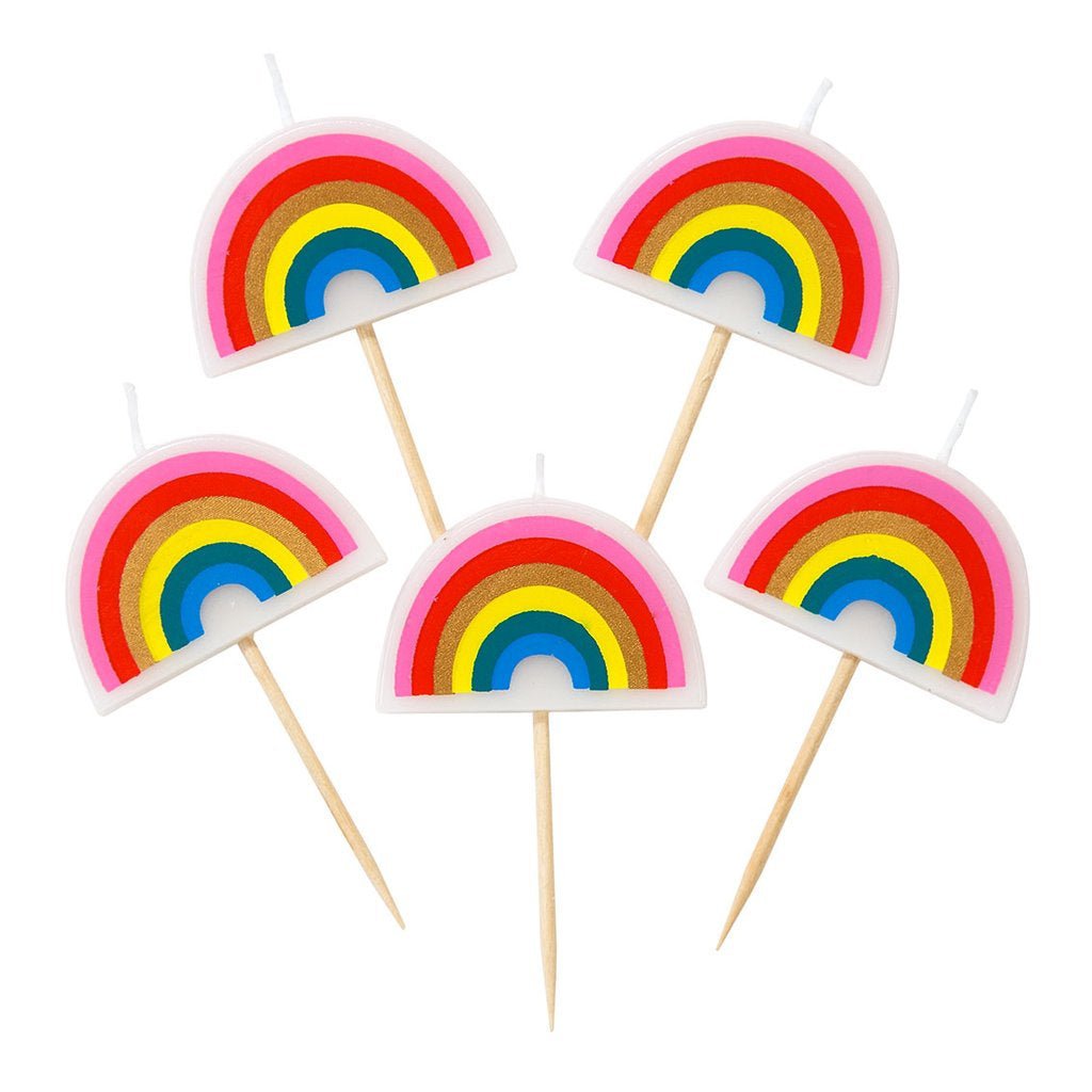 Rainbow Shaped Party Candles - Stesha Party