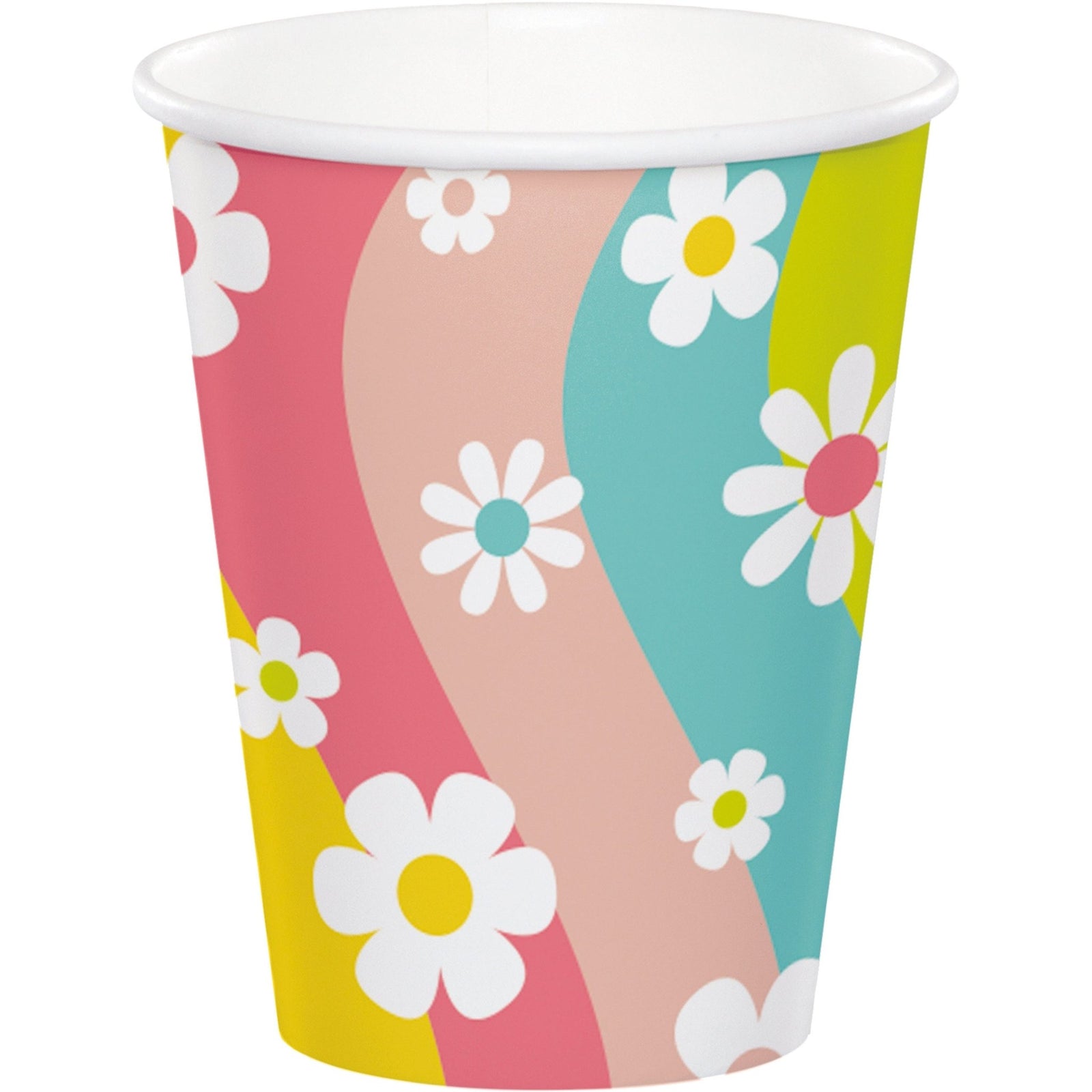 Retro Flower Groovy Party Cups - Stesha Party