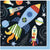 Rocket Party Beverage Napkins - Stesha Party