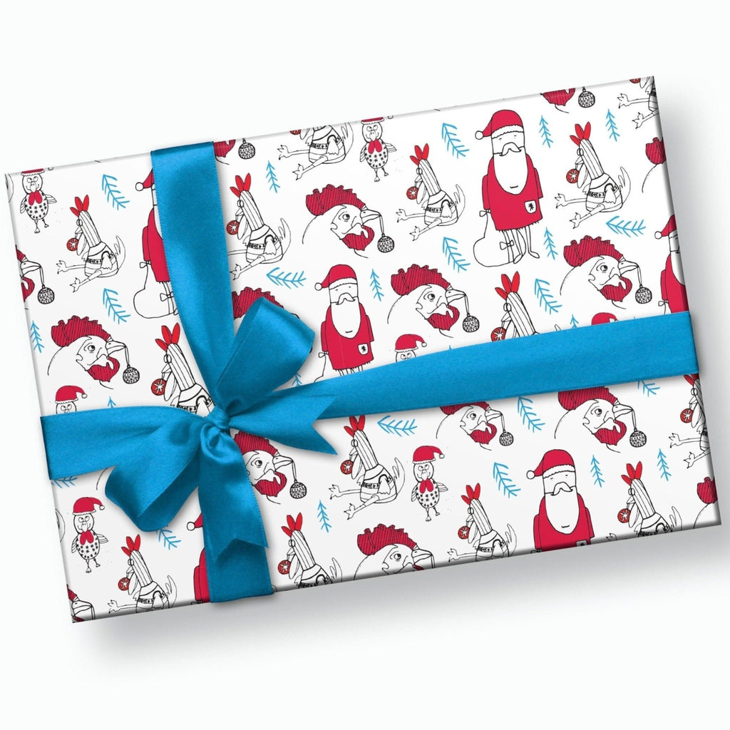Dinosaur Christmas Gift Wrap - Stesha Party - animal, animal gw, christmas