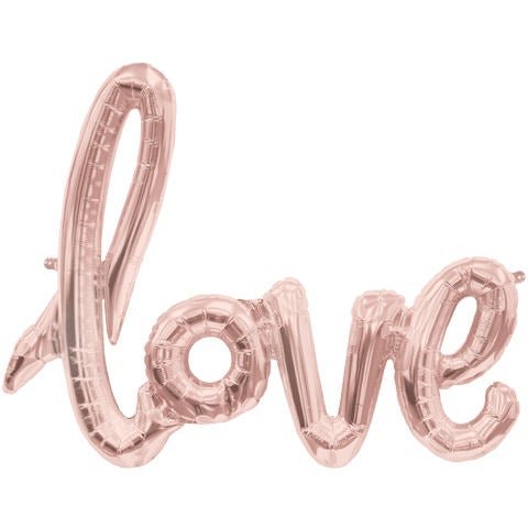 Rose Gold &quot;Love&quot; Balloon Banner - Stesha Party