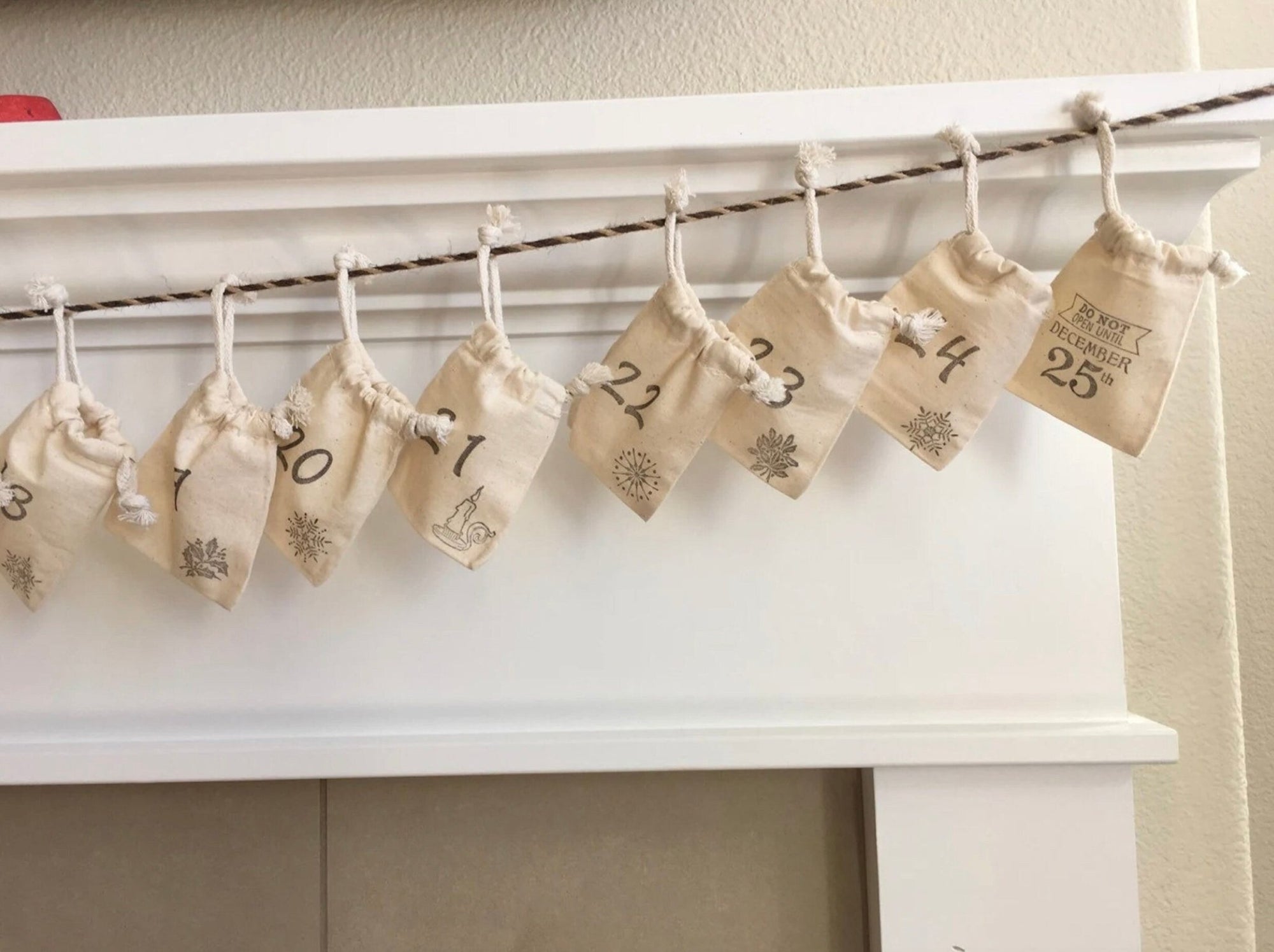 Rustic Fireplace Advent Calendar - Stesha Party