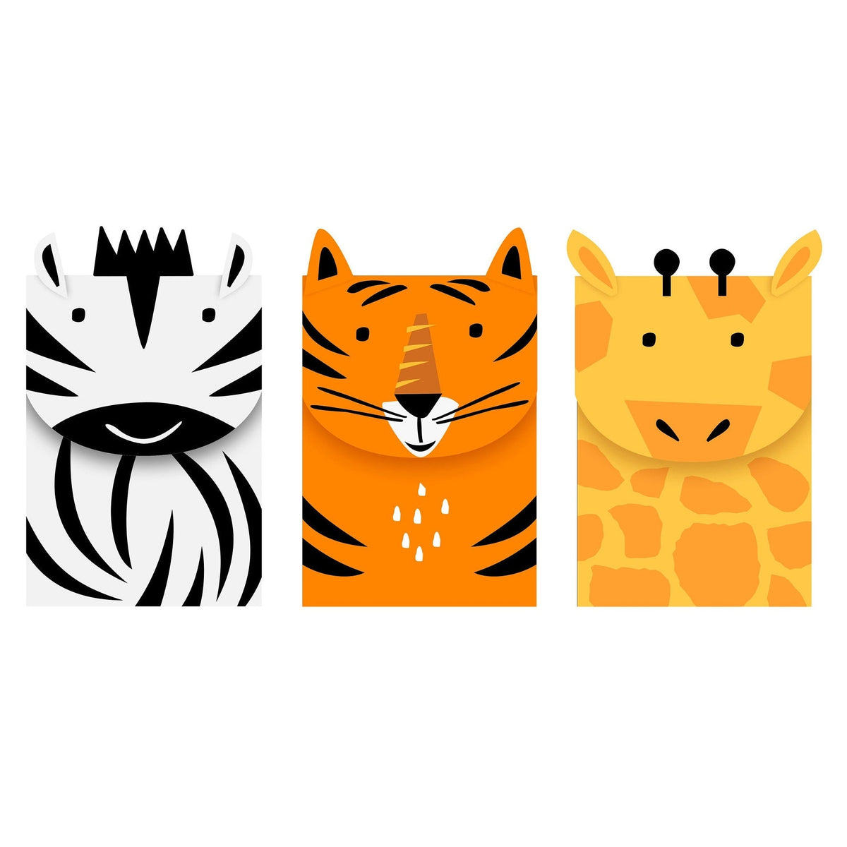 Safari Animal Paper Favor Bags - Stesha Party