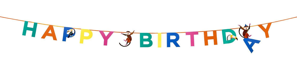 Safari &quot;Happy Birthday&quot; Banner - Stesha Party