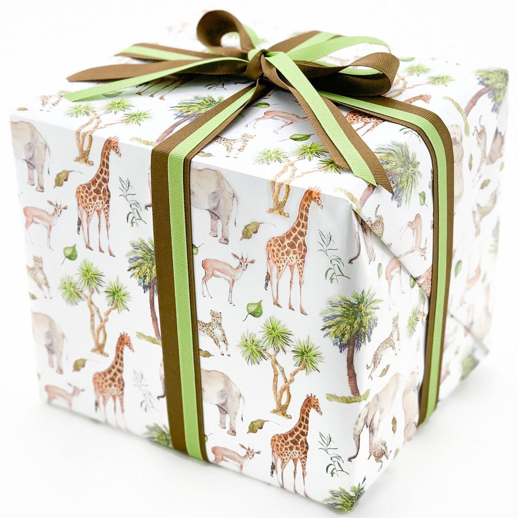 Woodland Animal Gift Wrap - Stesha Party - 1st birthday girl, animal,  animal gw