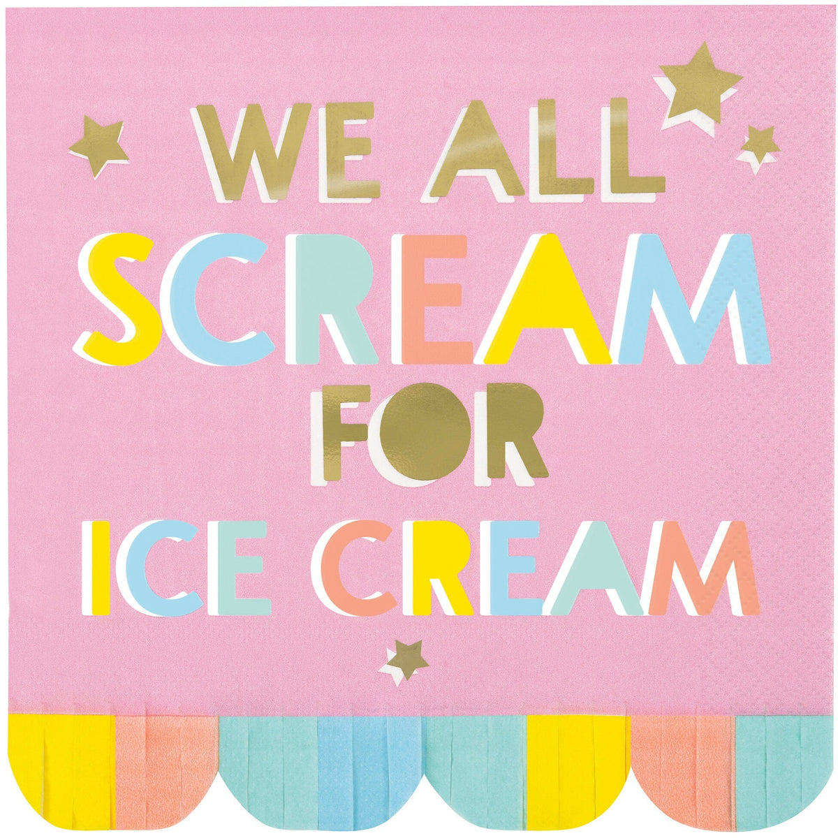 Scream for Ice Cream Napkins - Stesha Party