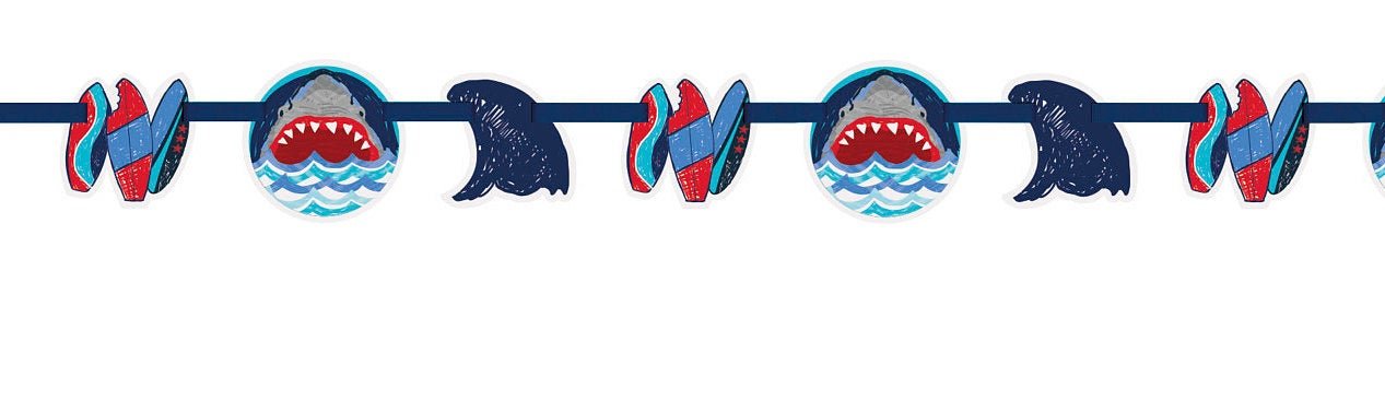 Shark Party Banner - Stesha Party