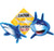 Shark Party Cutout Decorations - Stesha Party