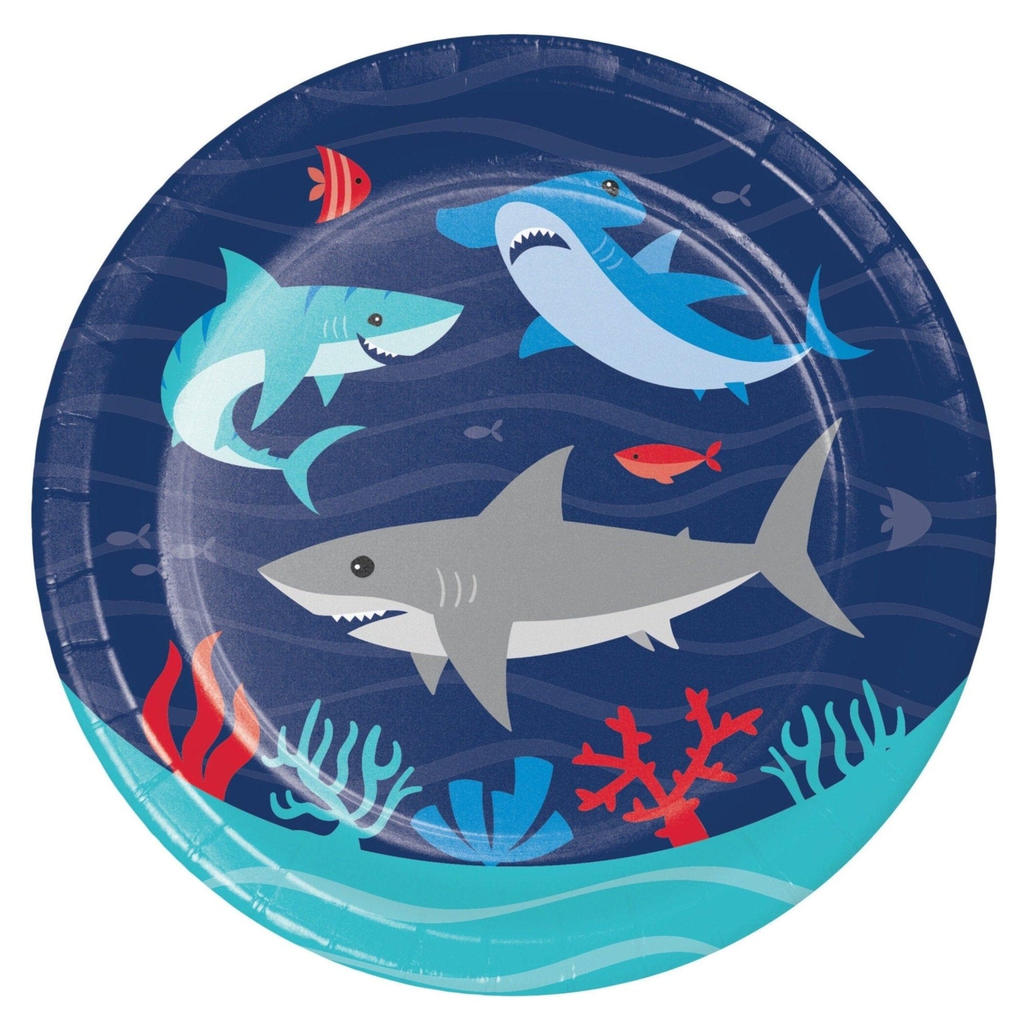 Shark Party Dessert Plates - Stesha Party