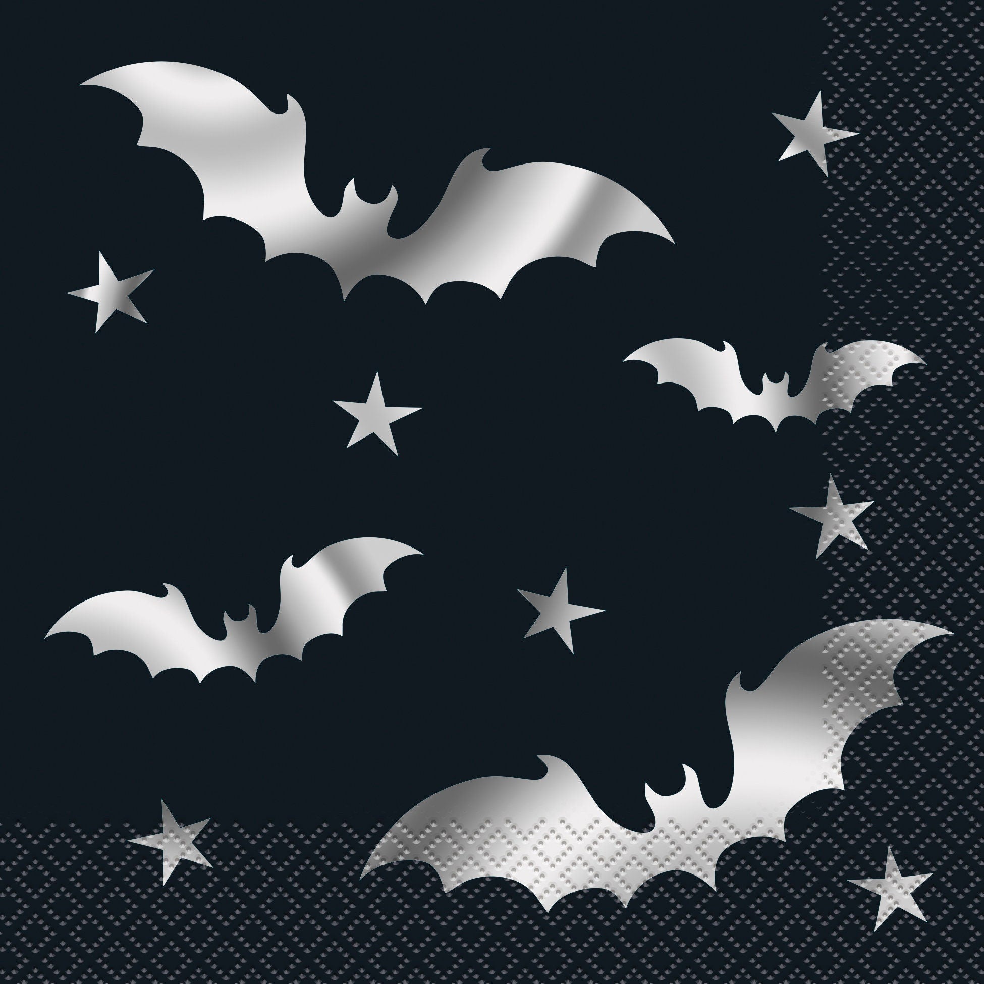 Silver Bat Halloween Paper Napkins 20ct - Stesha Party