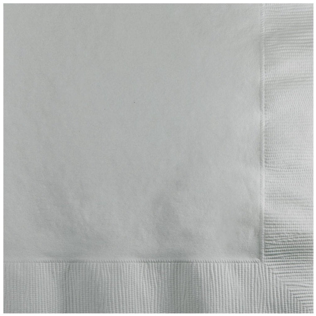 Silver Beverage Napkins - Stesha Party