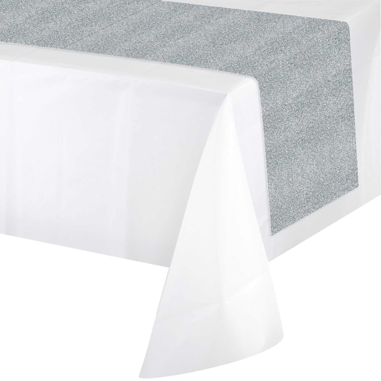 Silver Glitter Table Runner - Stesha Party