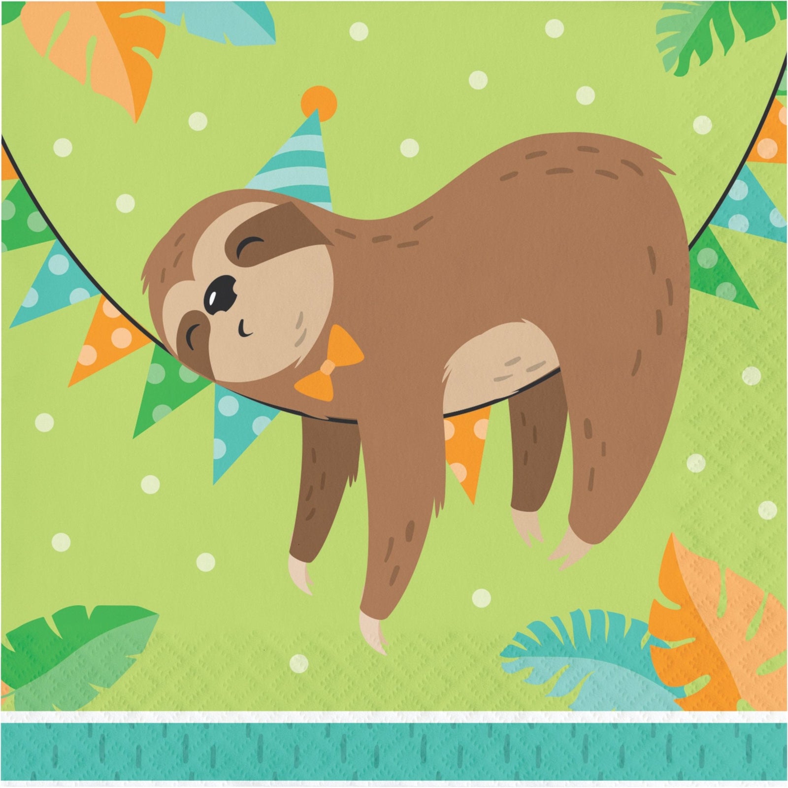 Sleeping Sloth Party Napkins - Stesha Party