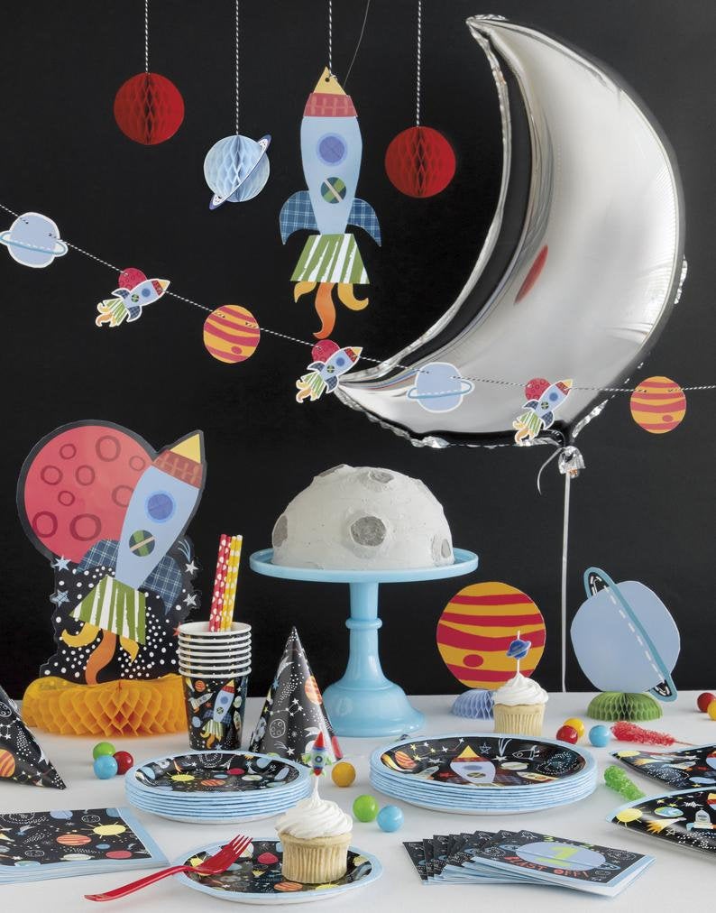 Space Party Cake Plates - Stesha Party