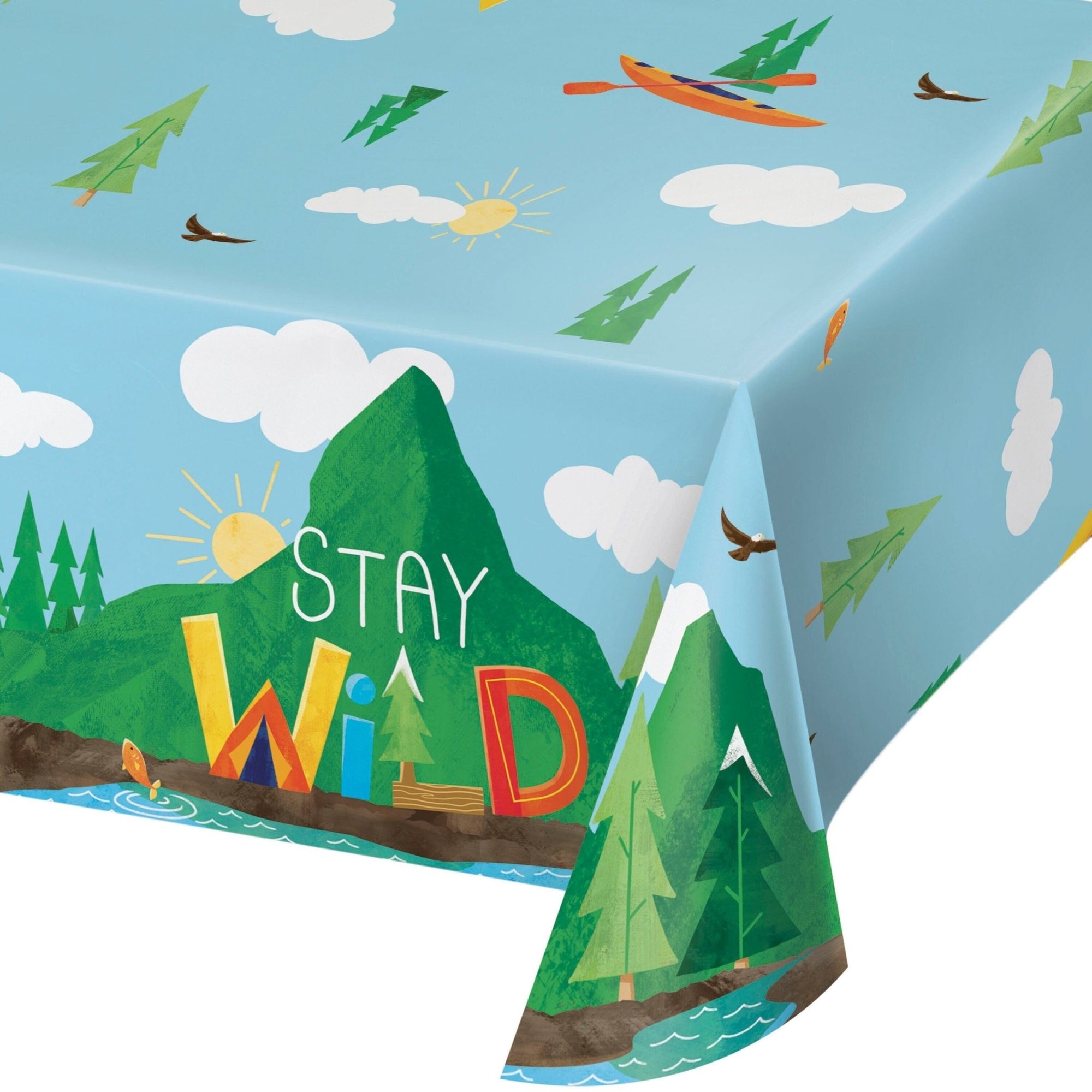 Stay Wild Adventure Birthday Tablecloth - Stesha Party