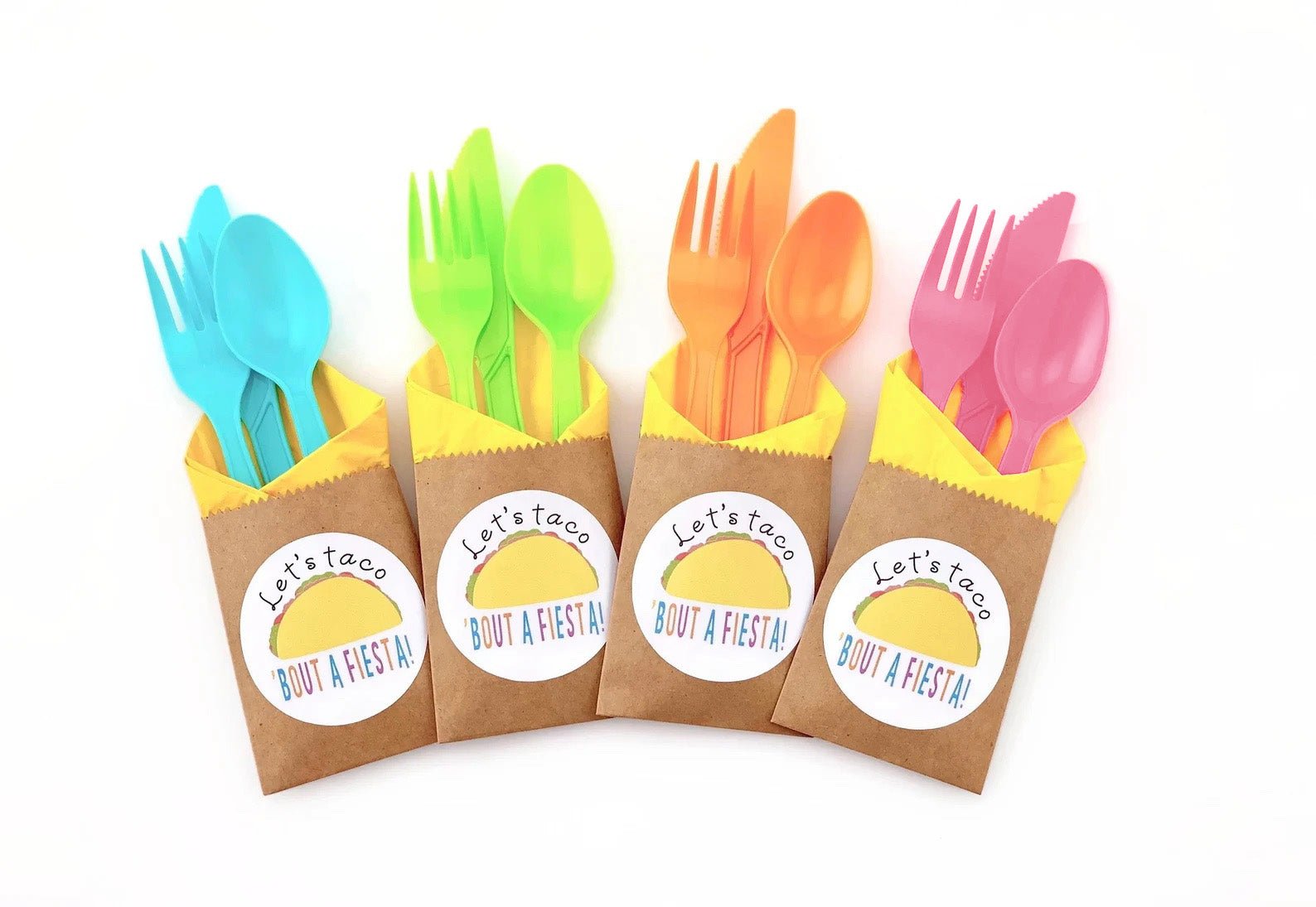 Taco Party Cutlery Bag Set - Stesha Party