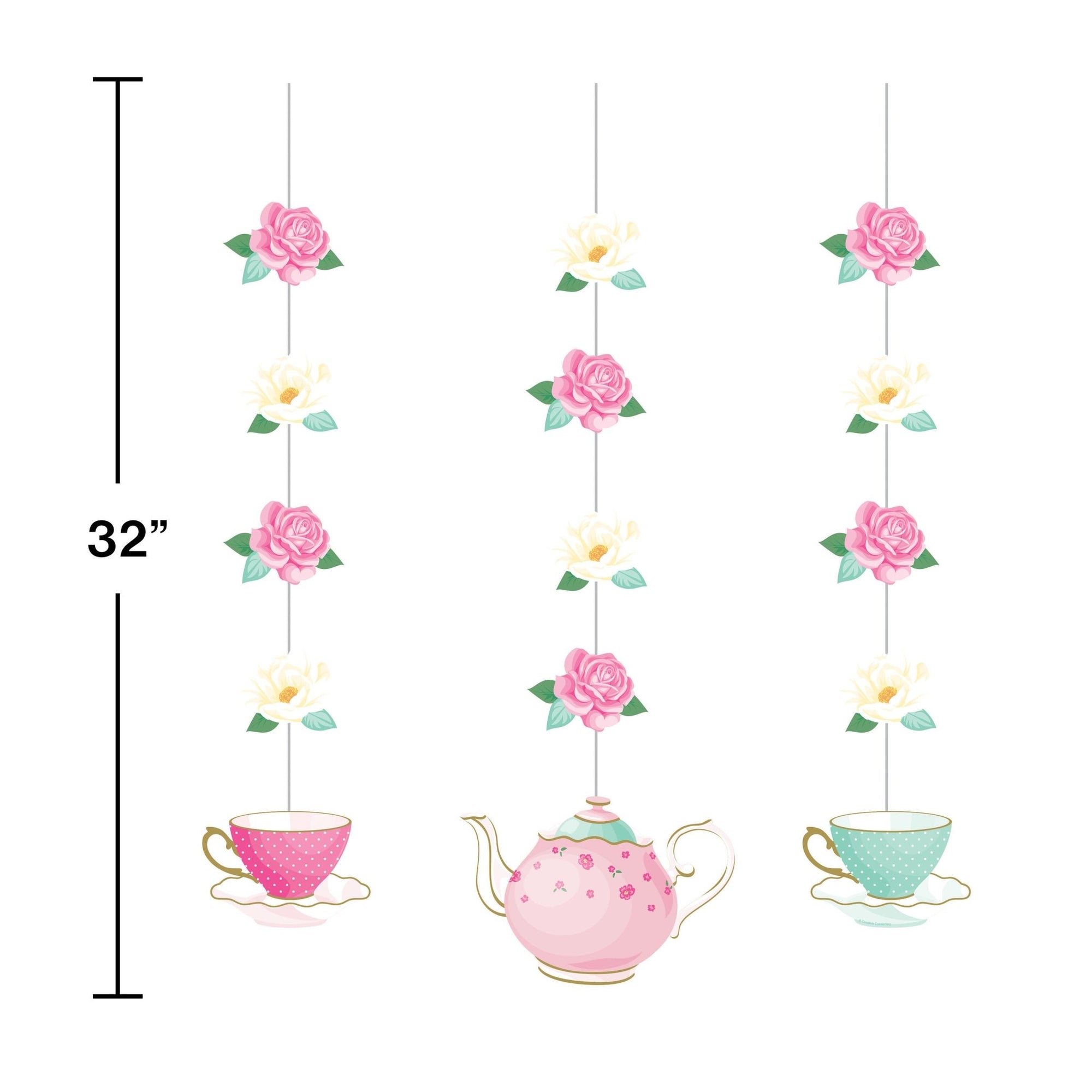 Tea Party Hanging Decorations - Stesha Party