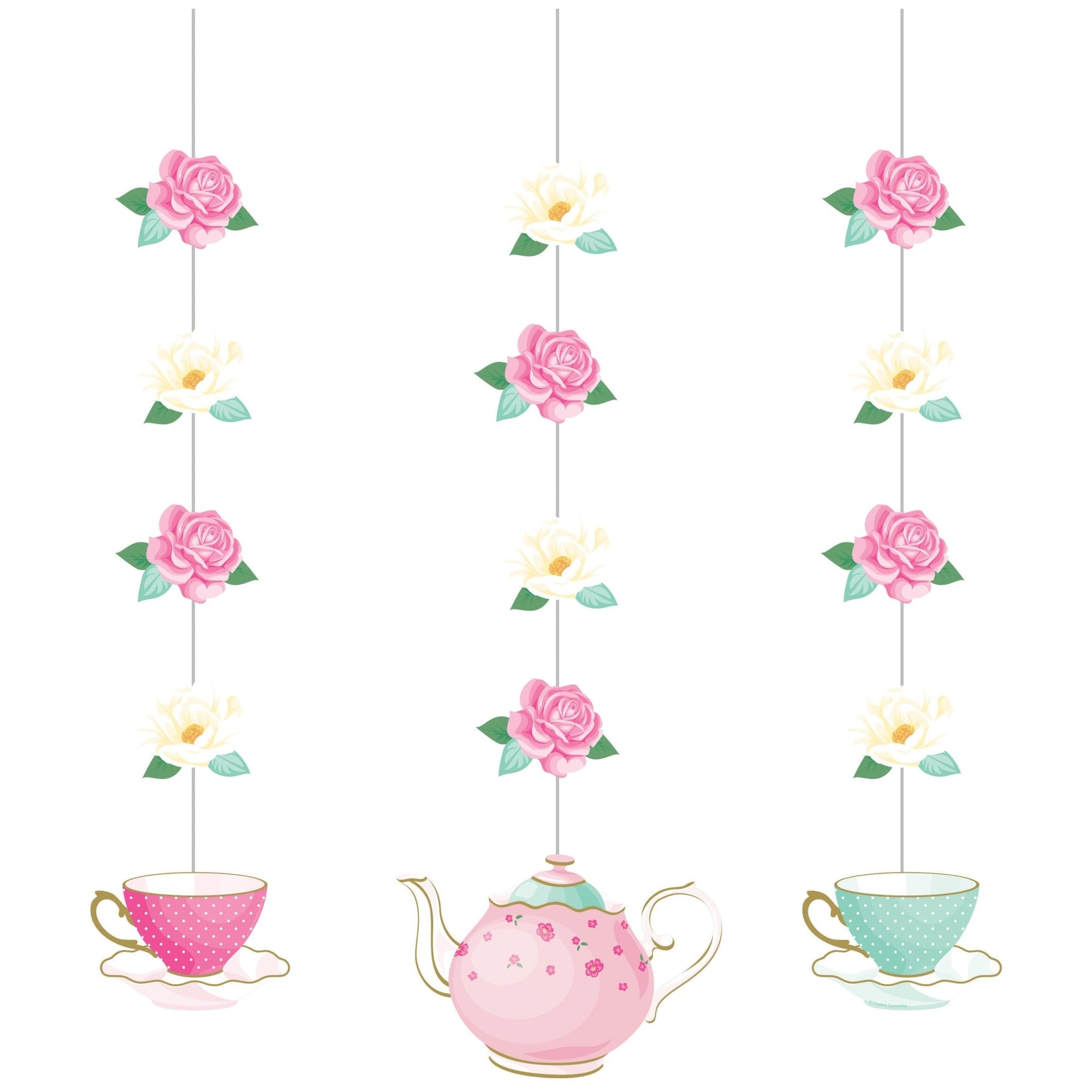 Tea Party Hanging Decorations - Stesha Party