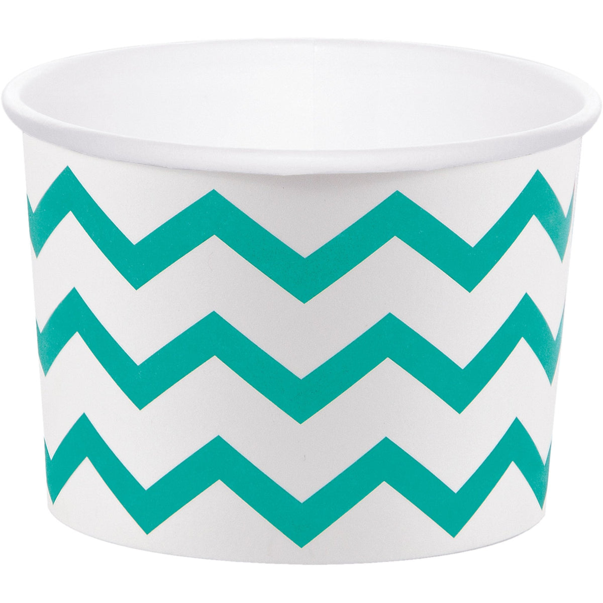 Teal Chevron Treat Cups - Stesha Party