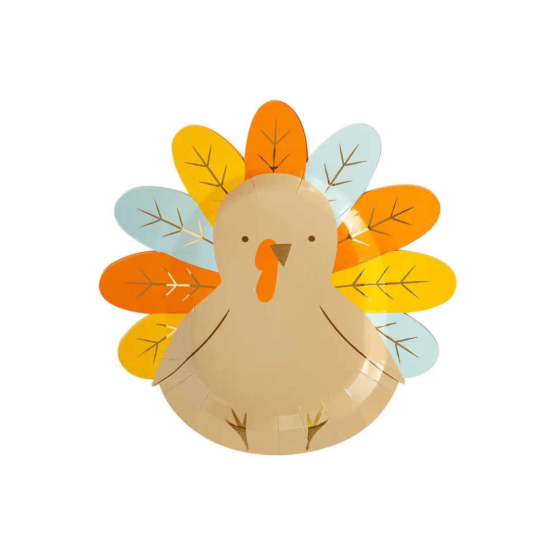 Thanksgiving Turkey Shaped Paper Plates - Stesha Party