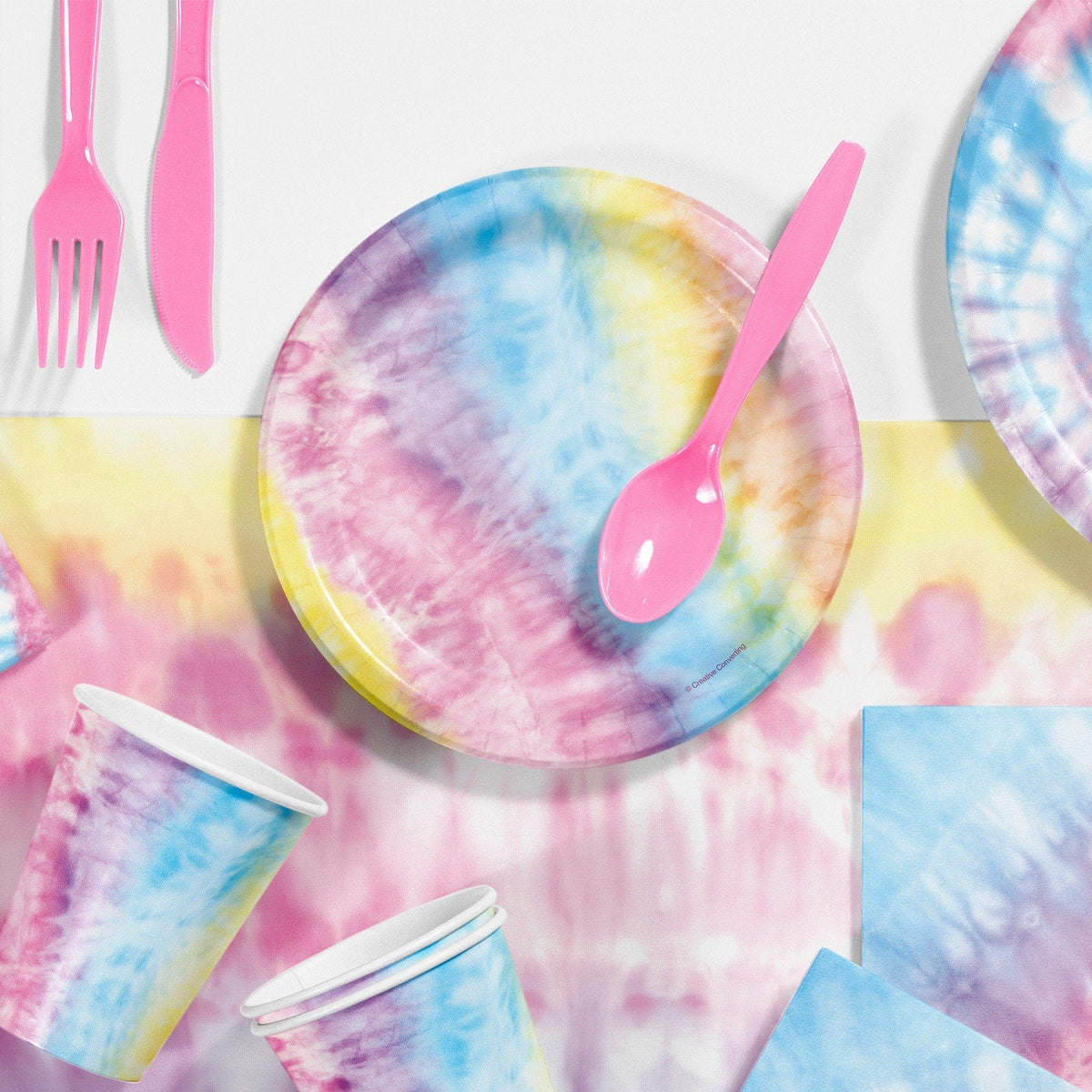 Tie Dye Dessert Plates - Stesha Party