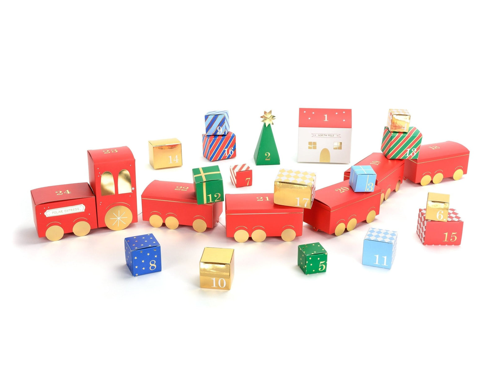 Train Advent Calendar Christmas Countdown - Stesha Party