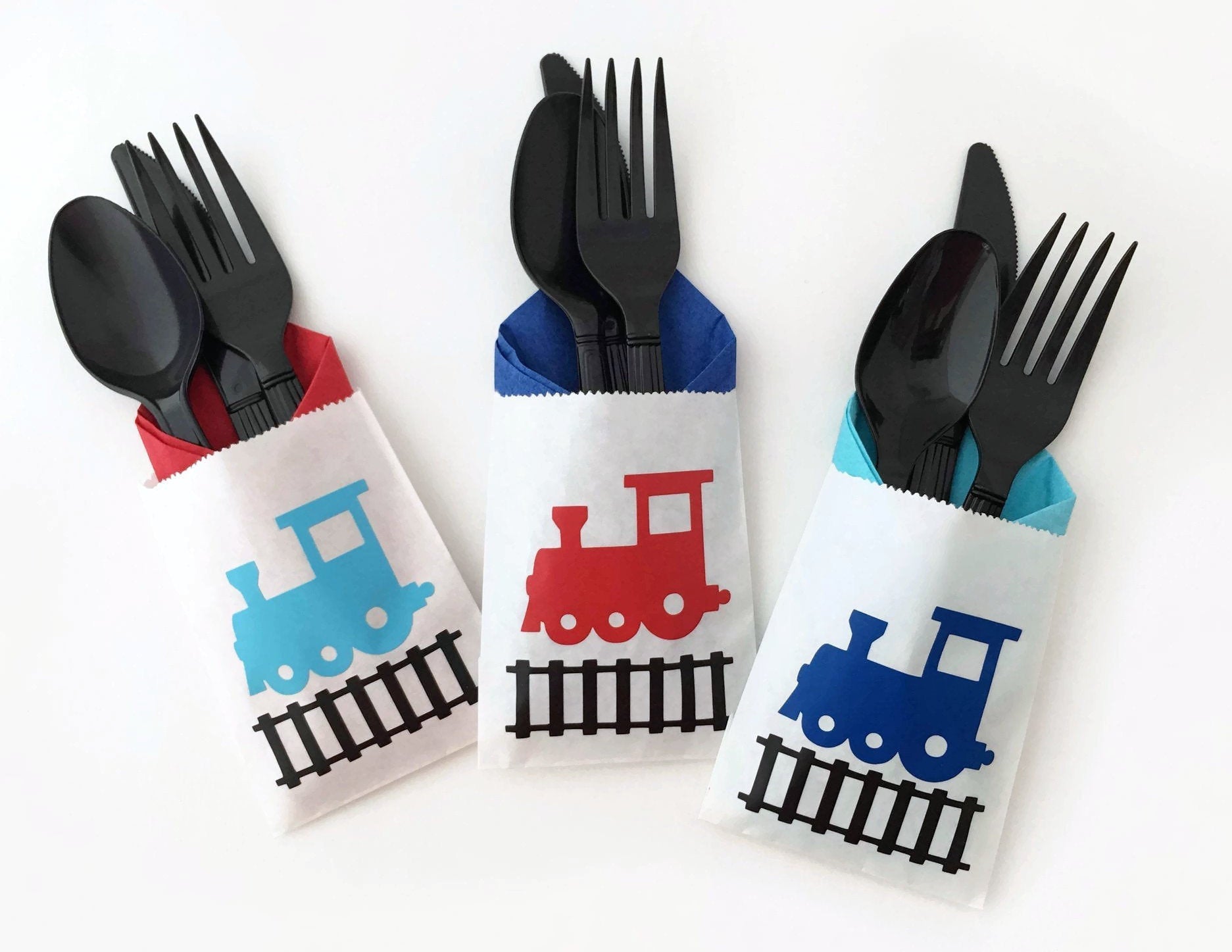 Train Cutlery Bag Sets - Stesha Party