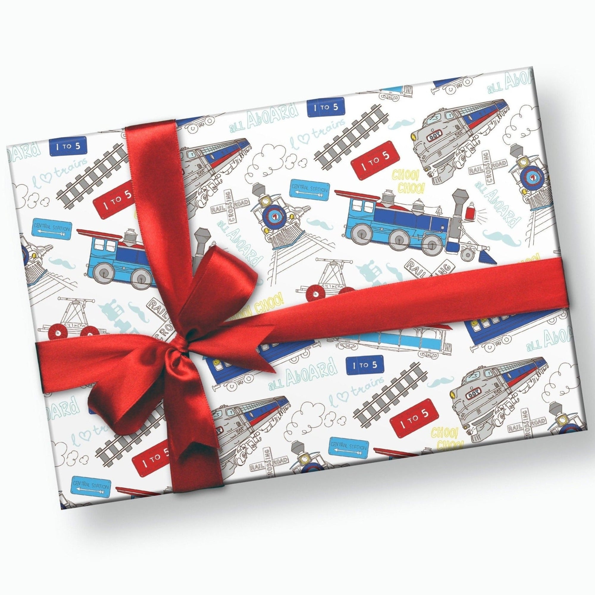 Train Wrapping Paper - Stesha Party