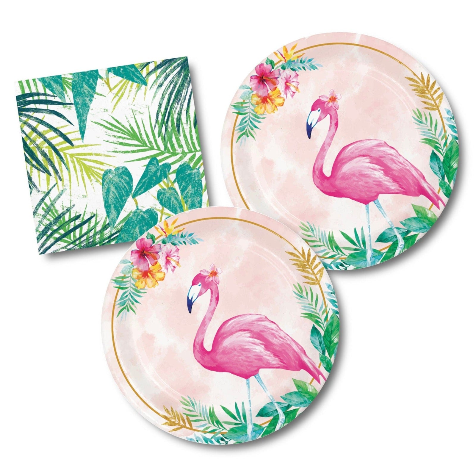 Tropical Flamingo Plates & Napkins - Stesha Party