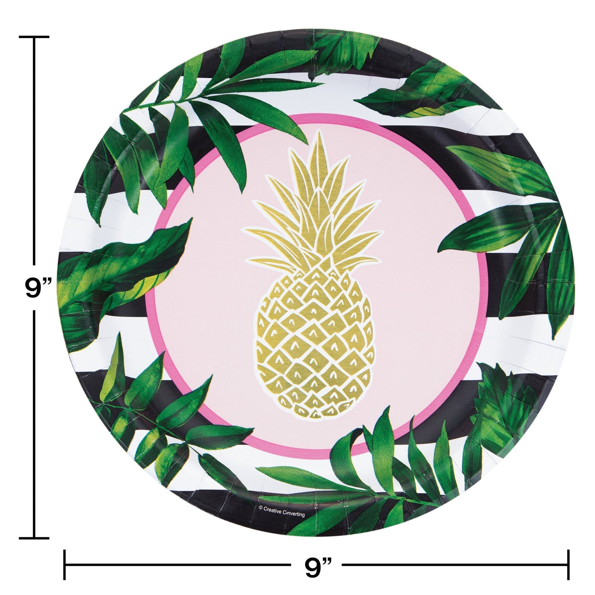 Tropical Party Gold Pineapple Tableware Set - Stesha Party