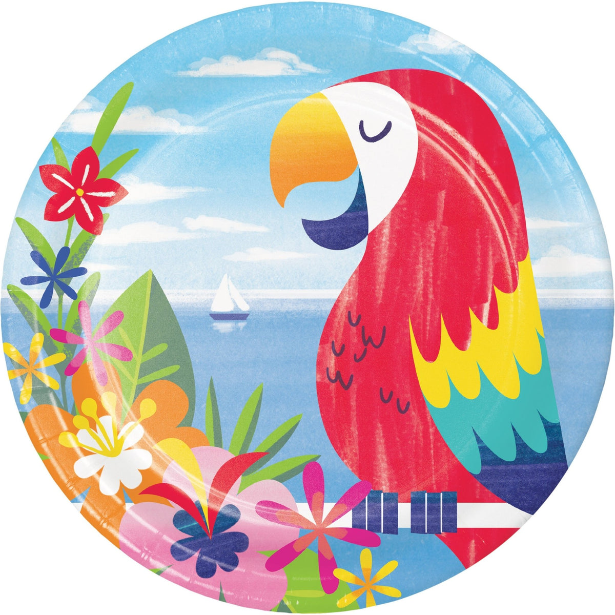 Tropical Party Parrot Plates - Stesha Party