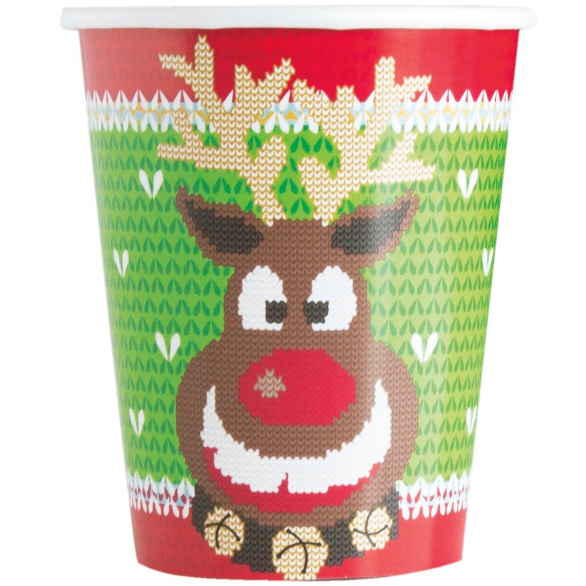 Ugly Sweater Reindeer Party Cups - Stesha Party