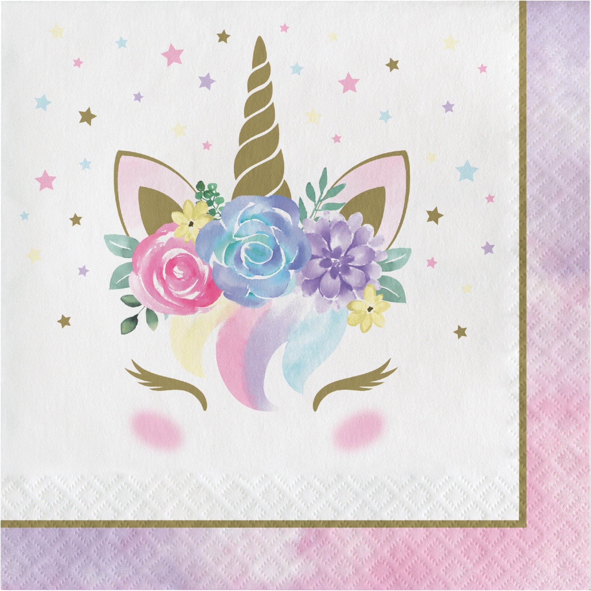 Unicorn Face Napkins - Stesha Party