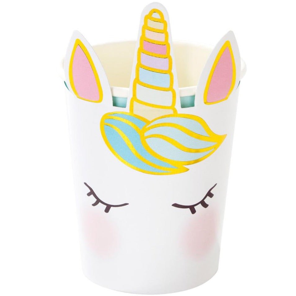 Unicorn Face Party Cups - Stesha Party