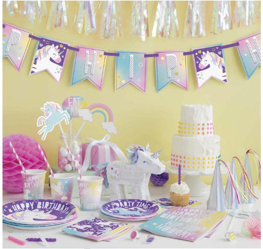 Unicorn "Party Time" Cake Plates - Stesha Party