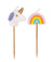 Unicorn & Rainbow Cupcake Candles - Stesha Party