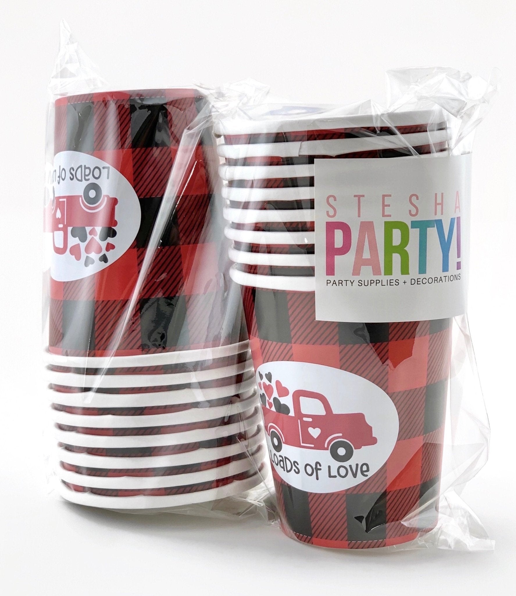 Valentines Day Party "Loads of Love" Cups - Stesha Party