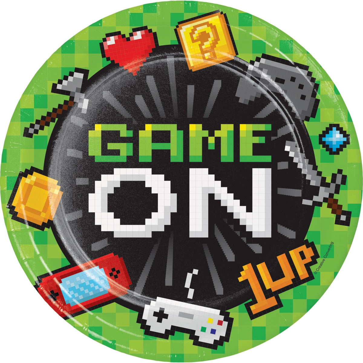 Video Game &quot;Game On&quot; Birthday Plates - Stesha Party