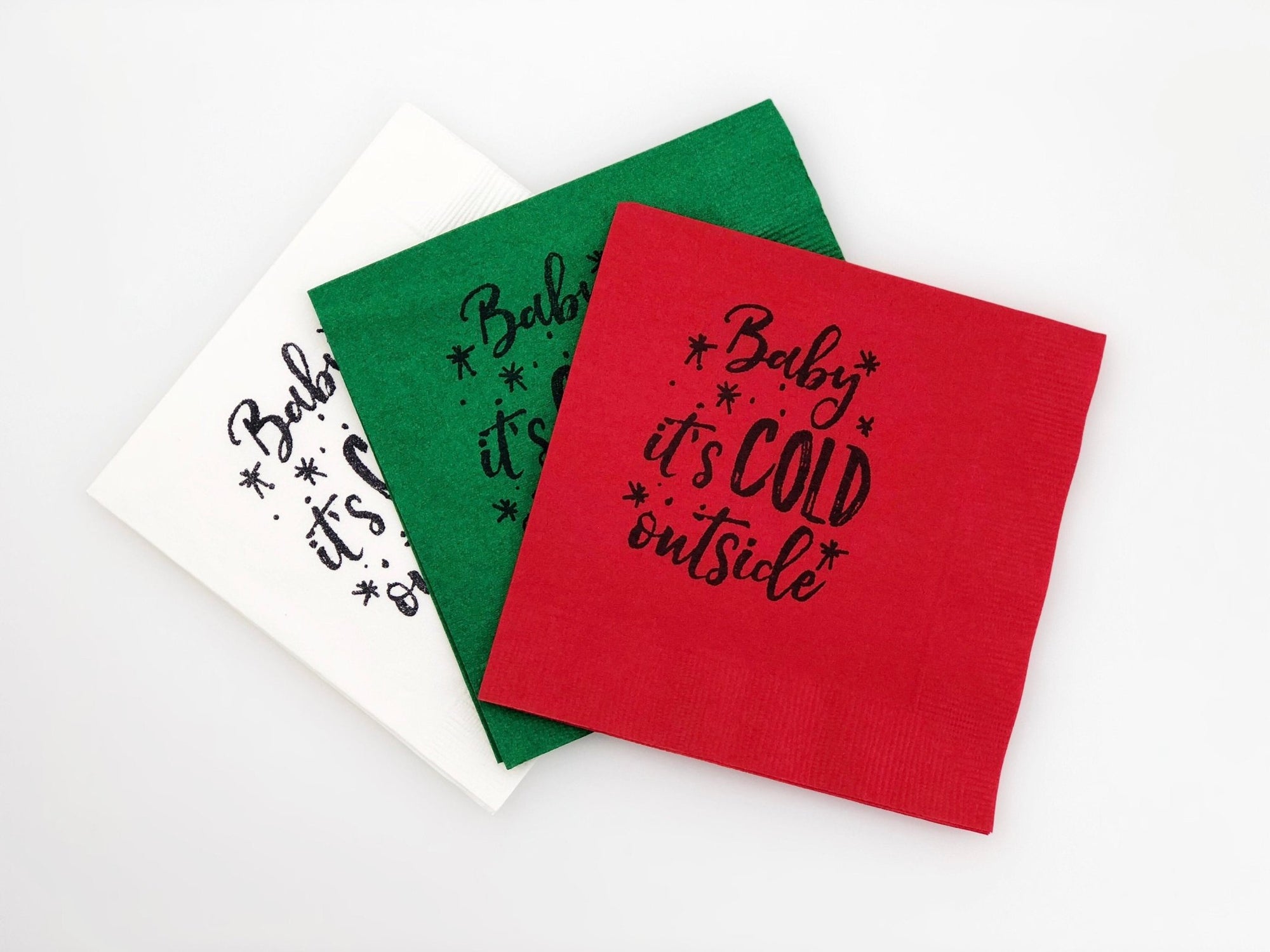 Winter Party "Baby It's Cold Outside" Napkins - Stesha Party