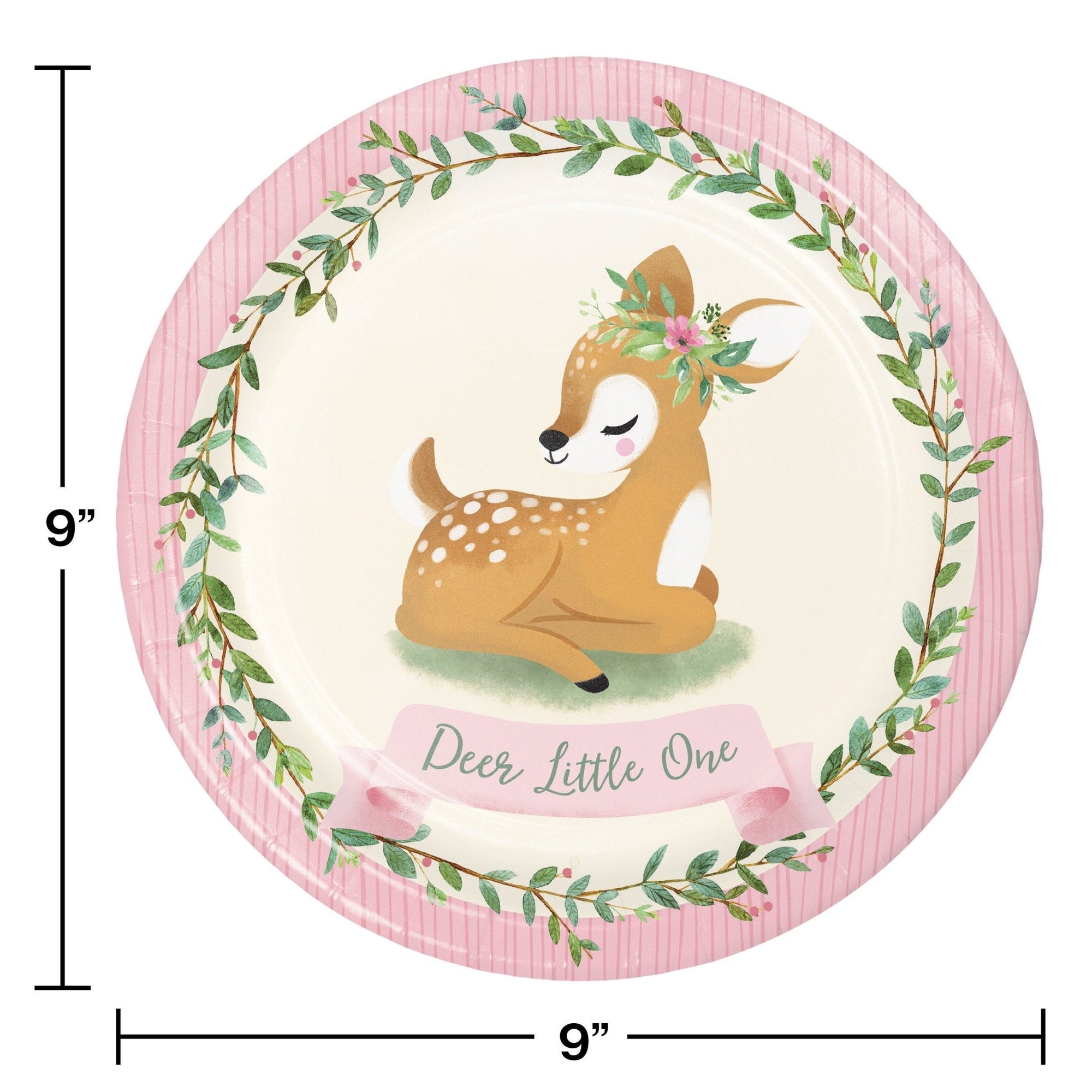 Woodland Deer Party Plates 9" - Stesha Party